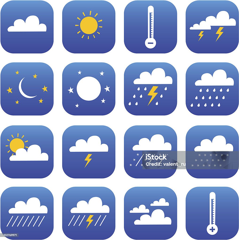 Símbolo de clima - arte vectorial de Ciclo hidrológico libre de derechos