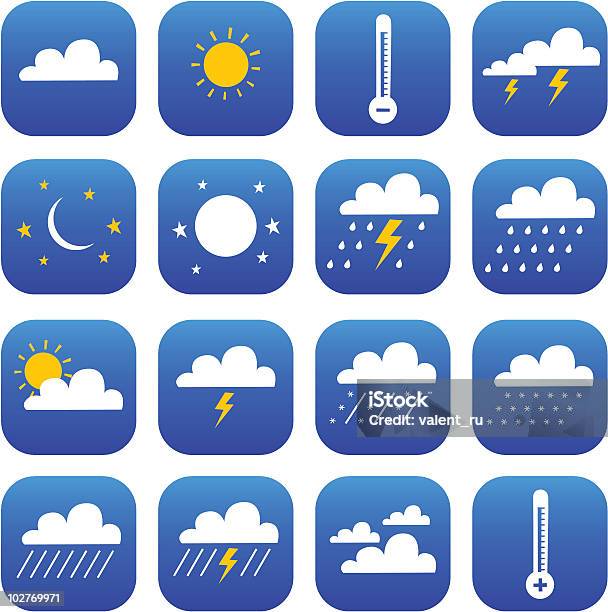 Symbol Pogodowych - Stockowe grafiki wektorowe i więcej obrazów Obieg wody - Obieg wody, Balon meteorologiczny, Bez ludzi