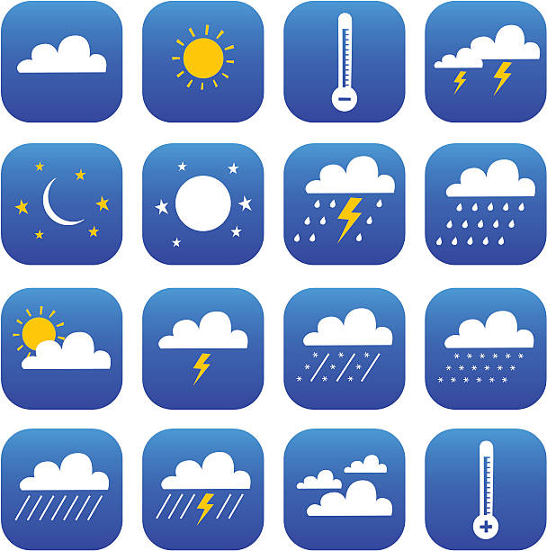symbol of weather  weather balloon stock illustrations