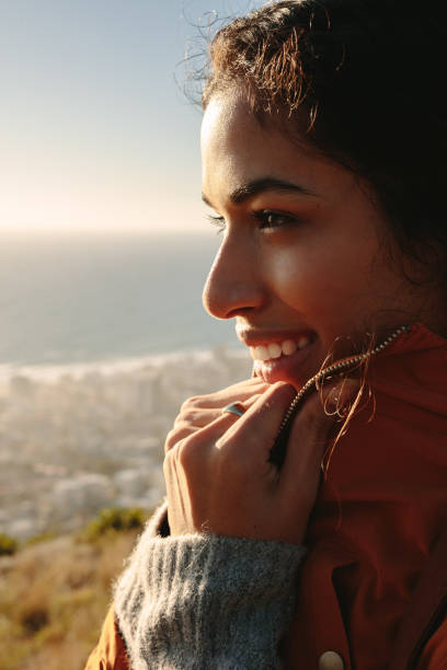istock Relaxed african woman looking at a view 1027701524
