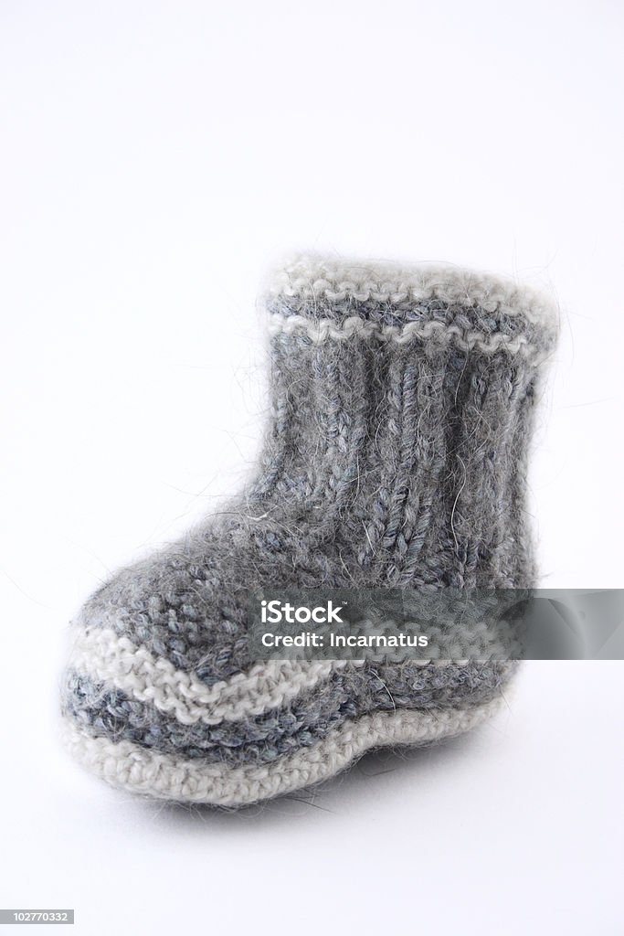 Childrens bootee collegato in lana - Foto stock royalty-free di Abbigliamento