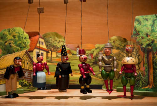 Old wood marionettes