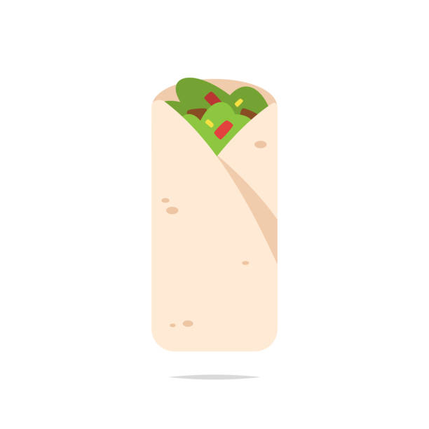 Burrito vector isolated illustration Vector element burrito stock illustrations