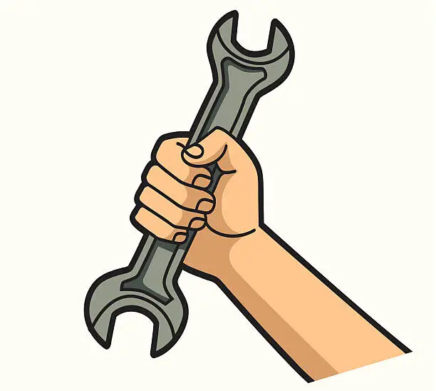 Vector illustration of Wrench