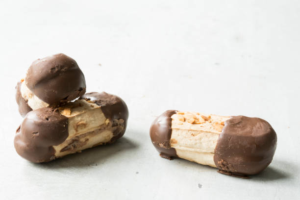 typical Dutch biscuits with chocolate, called Bokkepootje