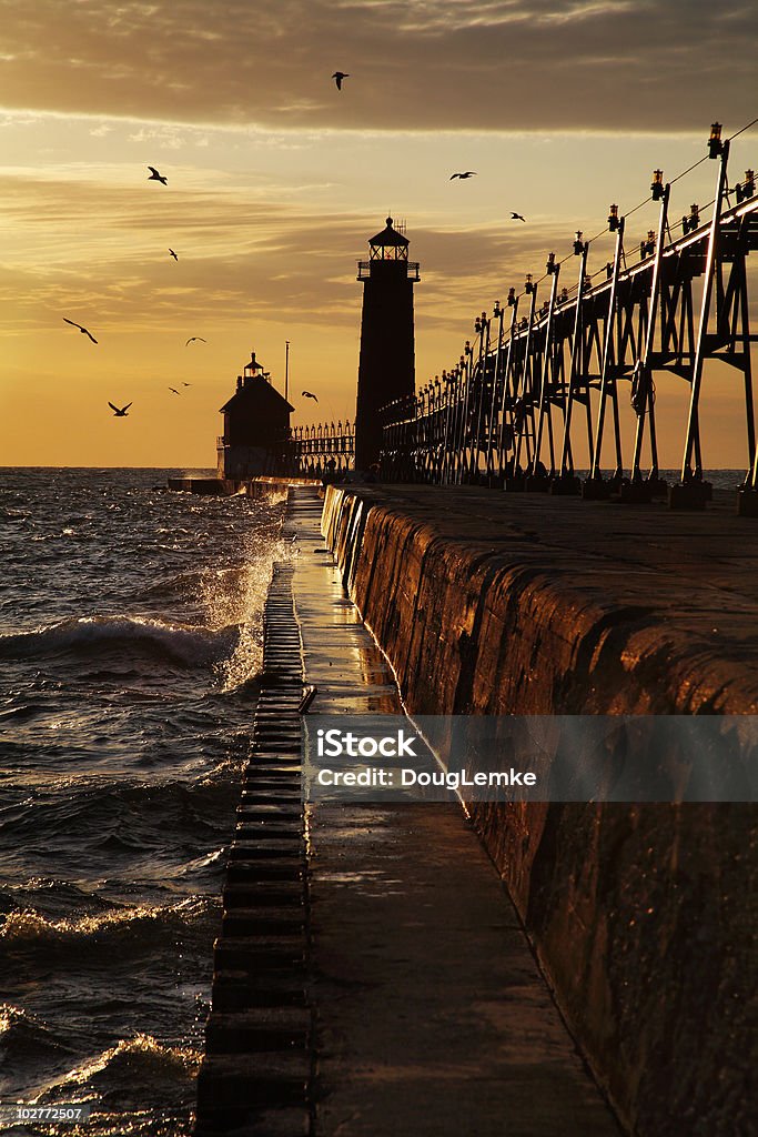 Grand Haven South Pierhead Lighthouse  Grand Haven Stock Photo