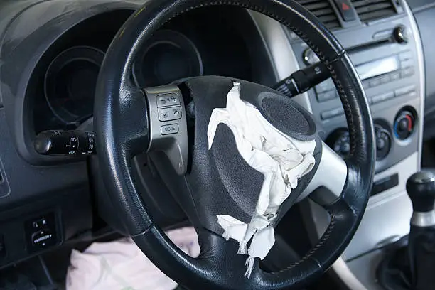 Airbag after an accident