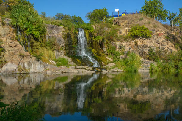 istock Waterfall in Kryvyi Rih at Karachuni dam 1027730760