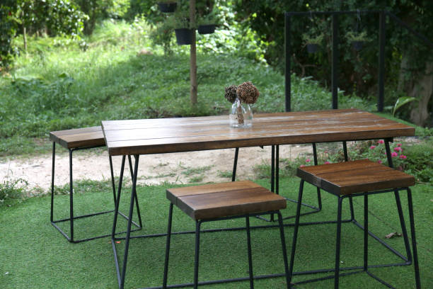 istock Wooden Garden Table and Bench 1027731546