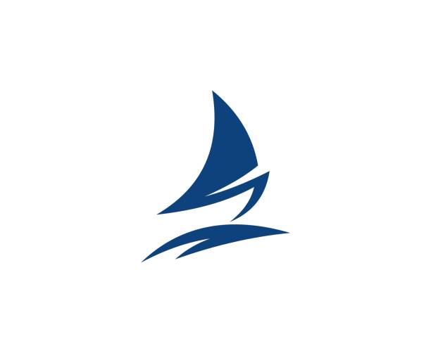 허드슨에서 아이콘크기 - sailboat sail sailing symbol stock illustrations