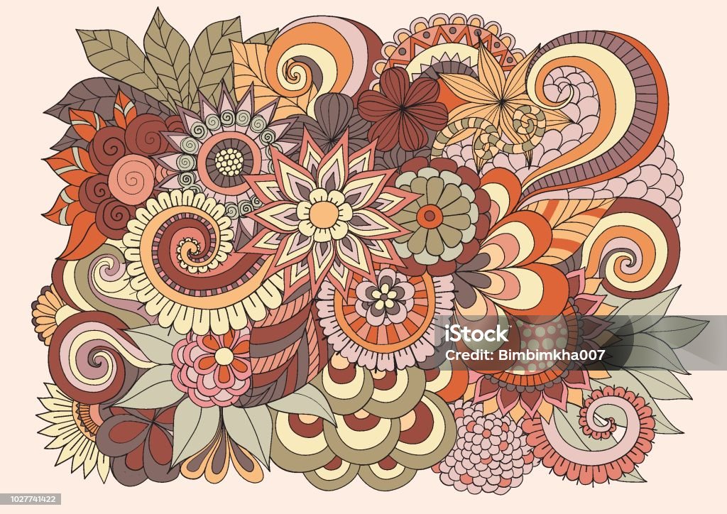 Autumn background Autumn color flowers for background and other designs element. Vector illustration Abstract stock vector