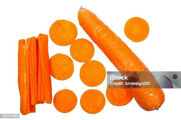 Carota Isolato - Fotografie stock e altre immagini di Alimentazione sana - Alimentazione sana, Arancione, Bastone