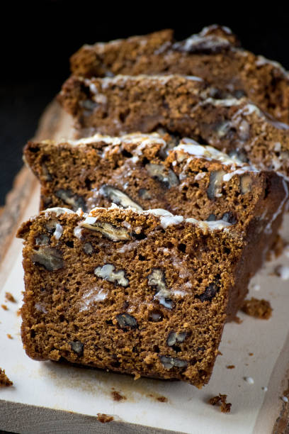 istock pumpkin pecan bread loaf with sugar glaze 1027746194