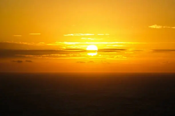 Sunrise in the ocean