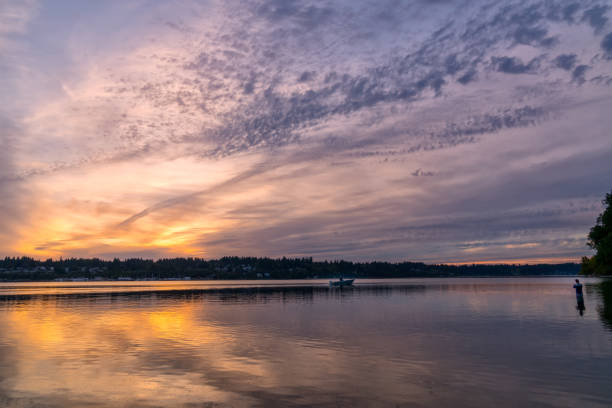 istock Fishing At Sunset, Budd Inlet 1027753148