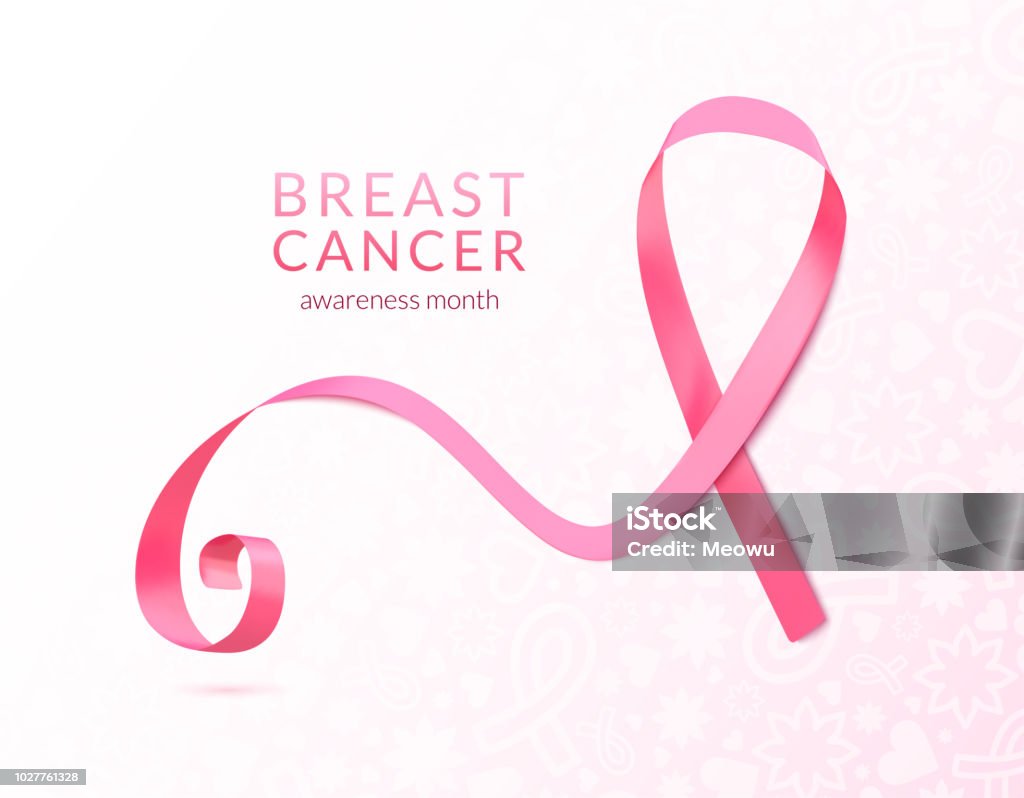 Pink ribbon banner, vector illustration Pink ribbon horizontal banner, Breast cancer awareness month vector illustration Pink Color stock vector