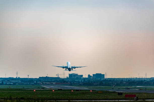 istock Airplane take-off Pearson International airport 1027761988
