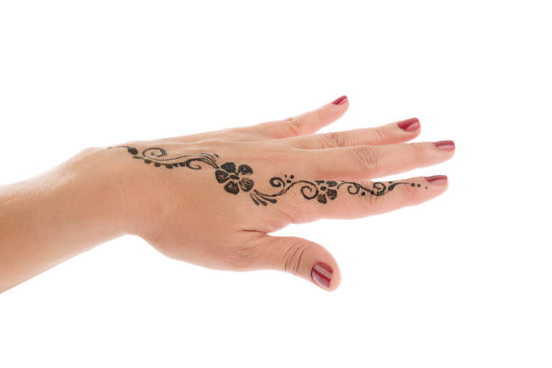 henna lub mehandi isolated - mehandi india fashion women zdjęcia i obrazy z banku zdjęć