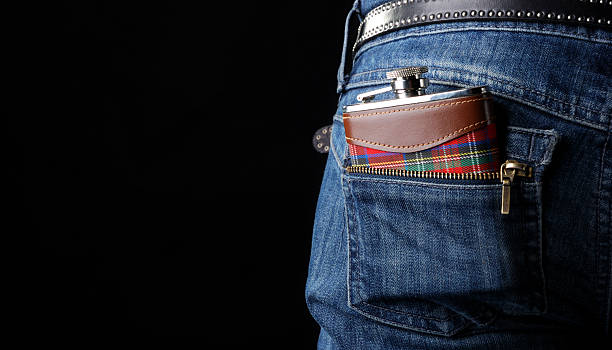 flask in back pocket  hipflask stock pictures, royalty-free photos & images