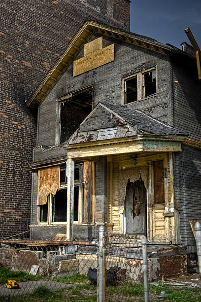 Burned Abandoned House stock photo