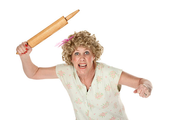 istock Angry dirty blonde housewife 102777342