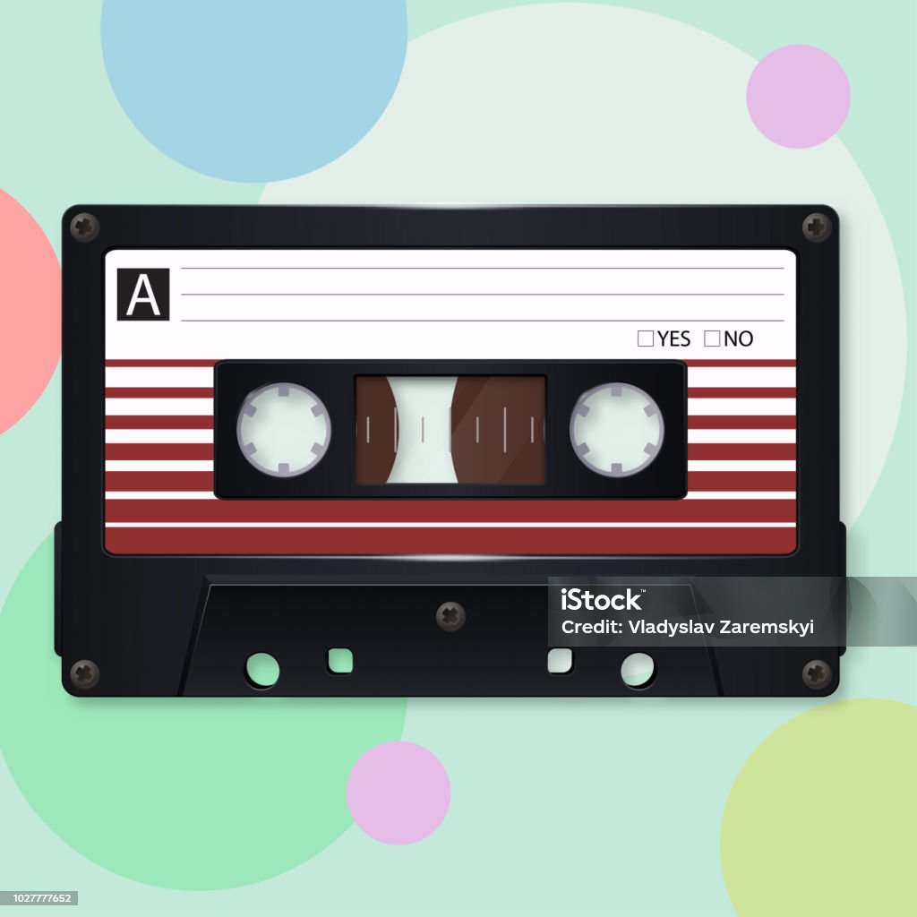 Audio cassette. Vector illustration Audio Cassette stock vector