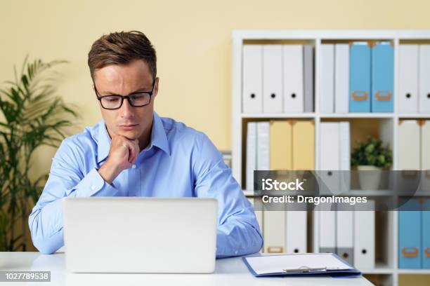 Entreprneur Checking Emails Stock Photo - Download Image Now - Adult, Analyzing, Business