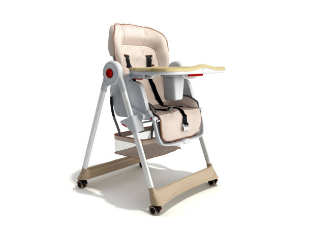 istock modern baby chair for feeding 3d render image for advertising on white 1027792972