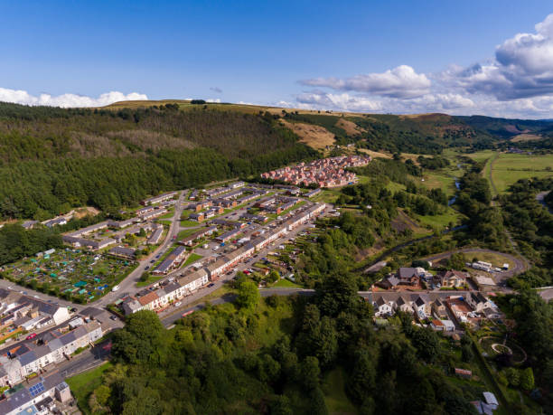 istock Aerial View of Sirhowy River 1027793976