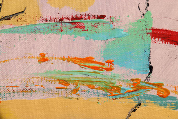istock Art abstract background. Acrylic on canvas. Splashing brushstrokes of paint. 1027796316