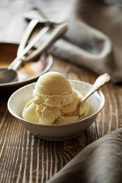 バニラアイスクリーム - vanilla ice cream ice ice cream organic ストックフォトと画像