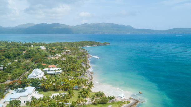 istock Beautiful coastline with turquoise water and mountains. Aerial View 1027833080