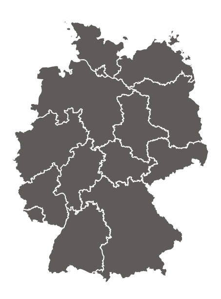 Germany Solid Color Map 270+ Blank Germany Map Silhouettes Stock Photos, Pictures & Royalty ...