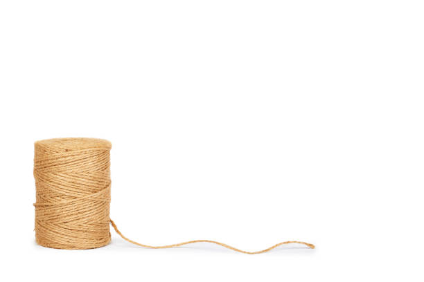istock Coil twine isolated on white background, copy space template 1027868204