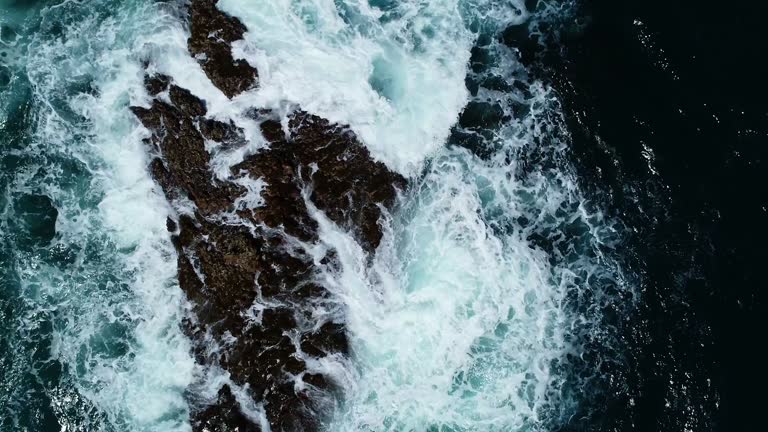 Waves on a rocky beach