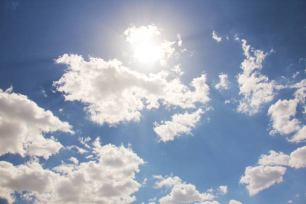 istock Blue sky and clouds. Beautiful white clouds and blue sky as background. 1027871860