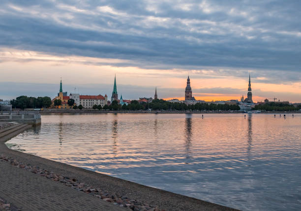 istock Colorful view on the old Riga town 1027878776