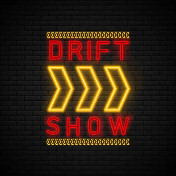 Vector illustration of Drift Show Racing.