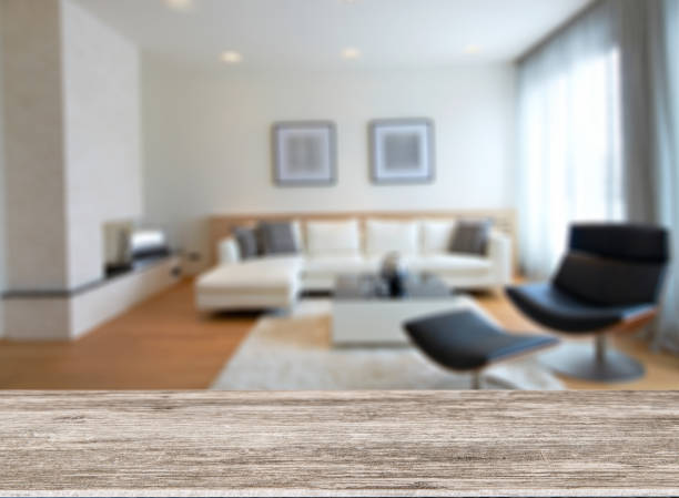 istock Wooden board empty table in front of blurred background 1027888780