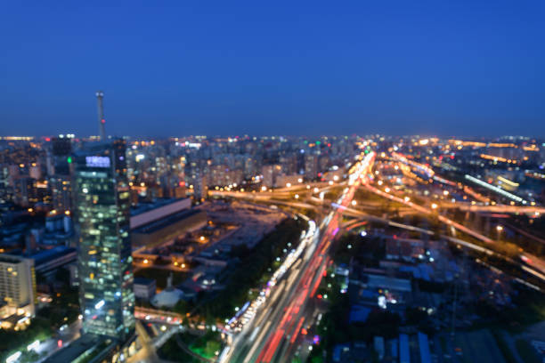 Defocused of beijing skyline