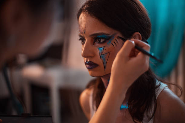 istock Artist painting on a human model 1027903946