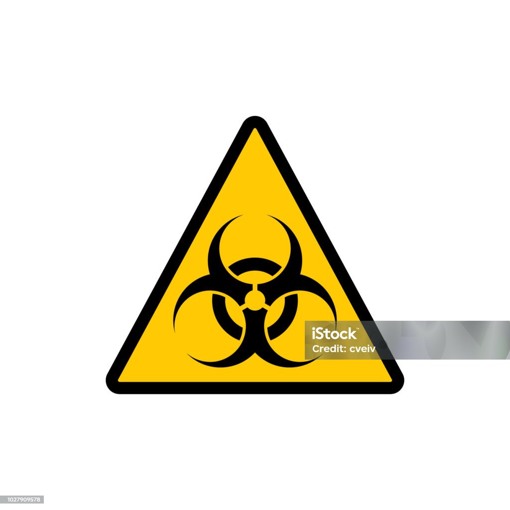 Biohazard Triangular Sign Yellow Triangle Warning Biohazard Sign Biohazard Warning Triangular ...