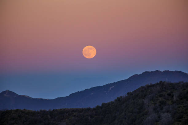 istock Full Moon over Mt. Wilson/ Angeles Forest 1027940972