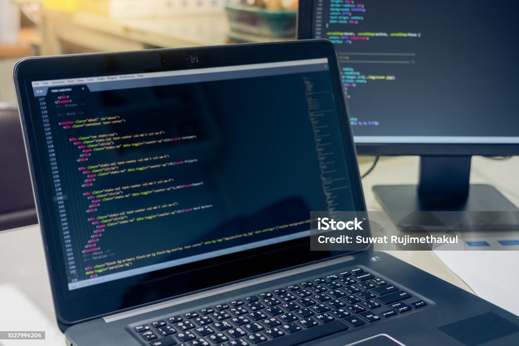 Coding And Programming For Web Development And Web Design Concept ...