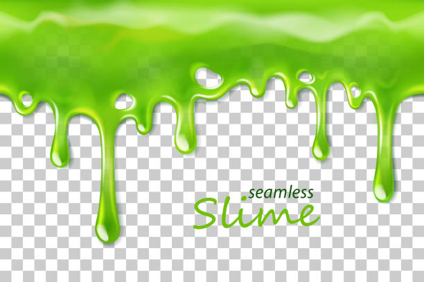 Seamless dripping slime Seamless dripping slime repeatable isolated on transparent background, vector art and illustration. human body substance stock illustrations