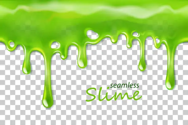 Vector illustration of Seamless dripping slime
