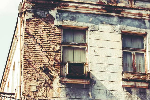 istock Old Tbilisi architecture, window and exterior decor in summer day 1028032354
