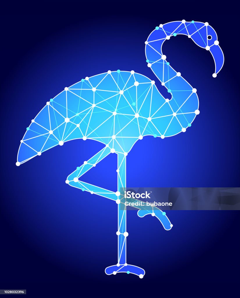 Triangle Flamingo Flamingo Blue Triangle Node Vector Pattern Stock Illustration ...