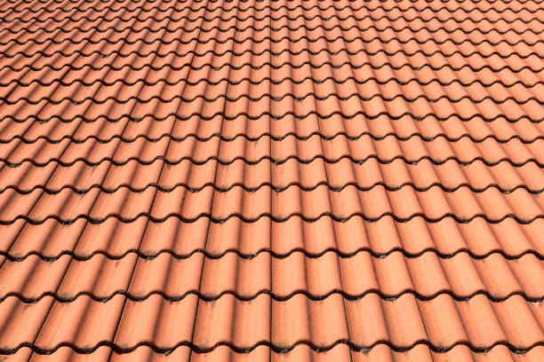 istock Abstract red roof tiles 1028038120