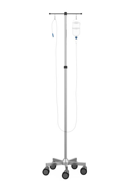 istock Medical IV Poles Stand Isolated 1028038358
